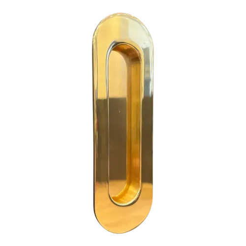 Oval recessed handle 160x50mm